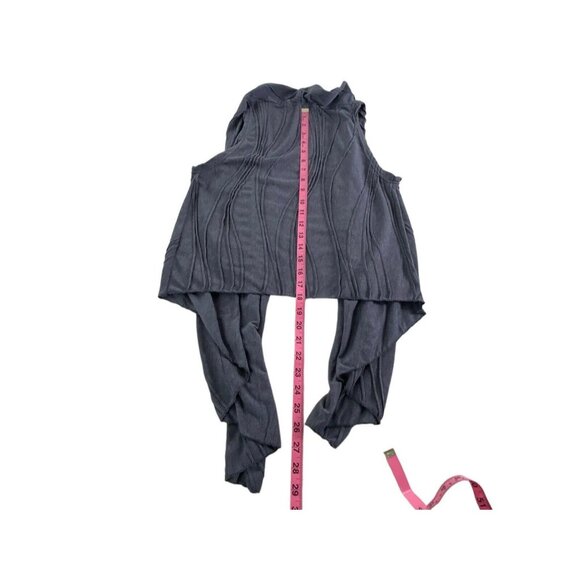 KATHMANDU Women Sleeveless Sweater Wave Textured Open Front One Size Blue 2-4 - Picture 9 of 12